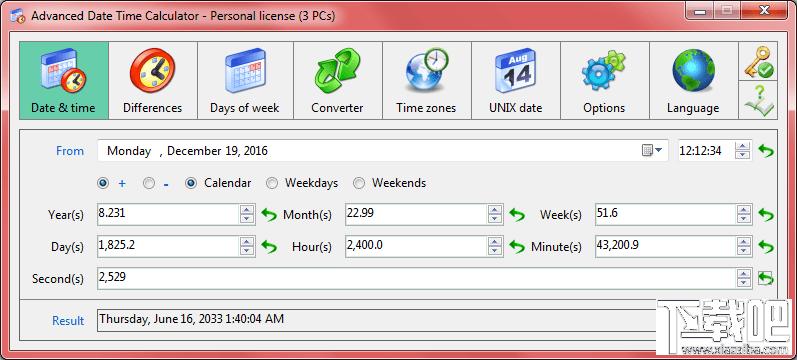 Advanced Date Time Calculator